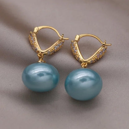 Matilda Pearl Charm Drop Earrings