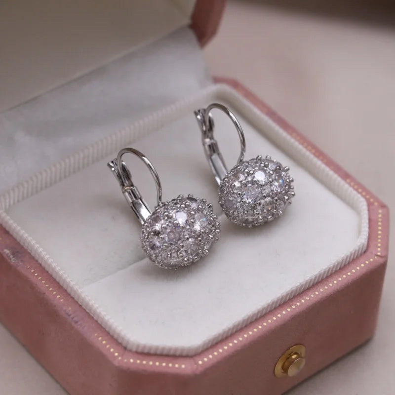 Elara Crystal Dome Earrings