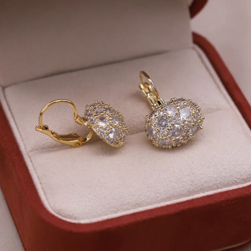 Elara Crystal Dome Earrings