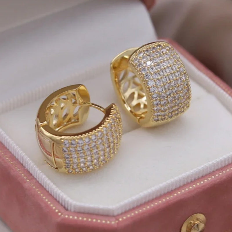 Sienna Pavé Huggie Earrings