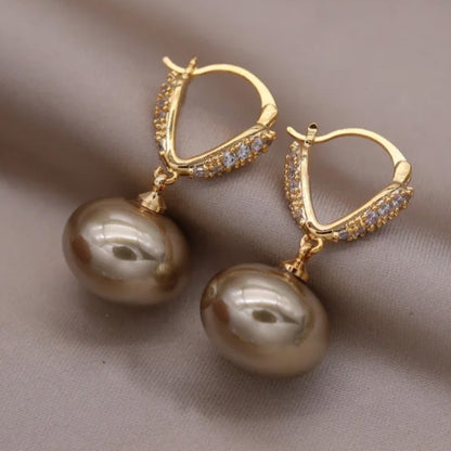 Matilda Pearl Charm Drop Earrings