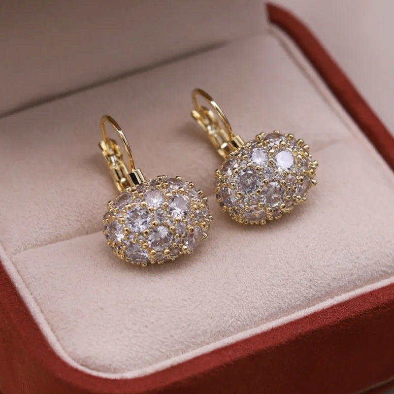 Elara Crystal Dome Earrings