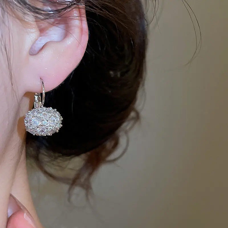 Elara Crystal Dome Earrings
