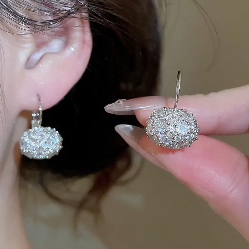 Elara Crystal Dome Earrings