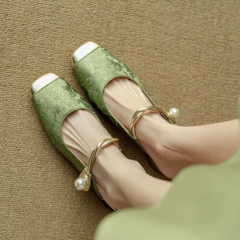 Pearl Bloom Heels