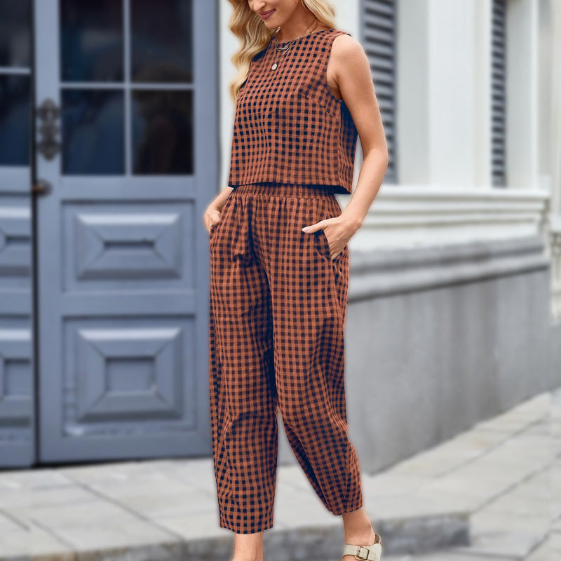 Harper Checked Lounge Set