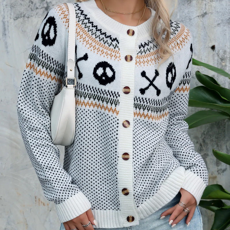 Skull Knit Cardigan