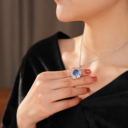 Charlotte Royal Blue Halo Set