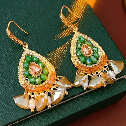 Sienna Emerald Drop Earrings