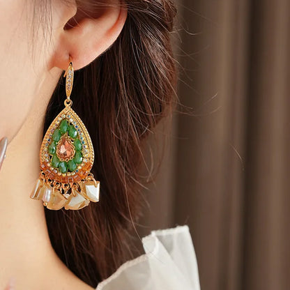 Sienna Emerald Drop Earrings