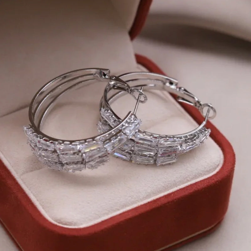 Chloe Crystal Hoop Earrings