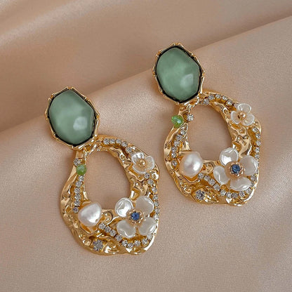 Willow Emerald Bloom Earrings