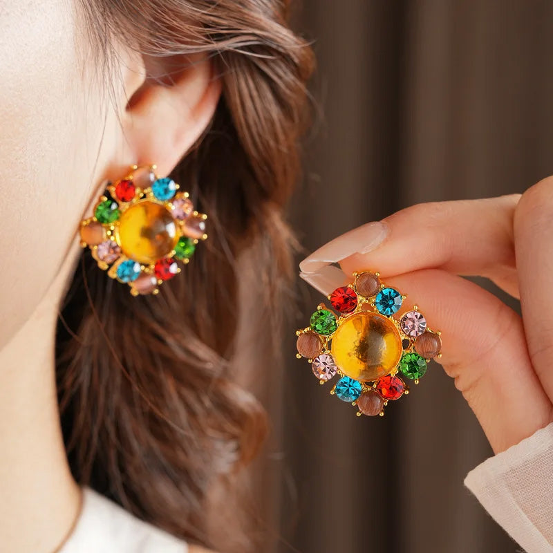 Adele Sunset Crown Studs
