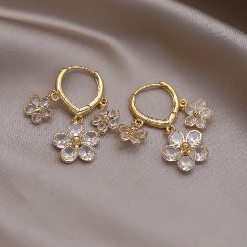 Georgia Bloom Charm Hoops