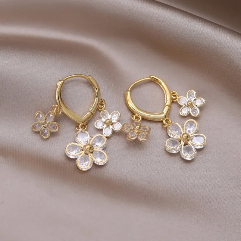 Georgia Bloom Charm Hoops