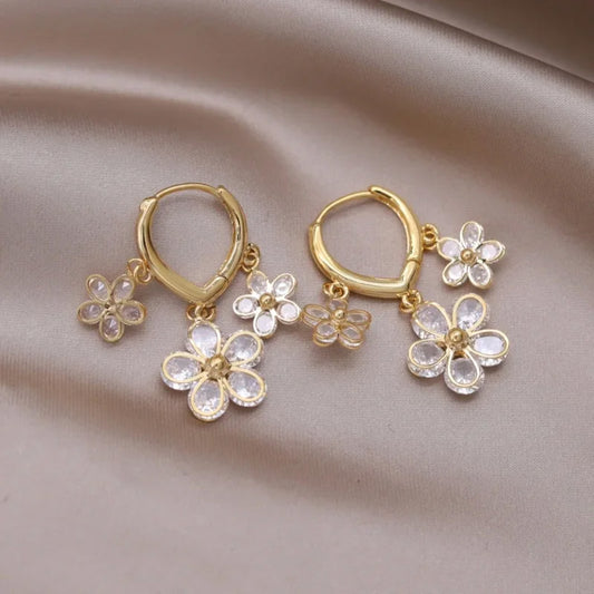Georgia Bloom Charm Hoops