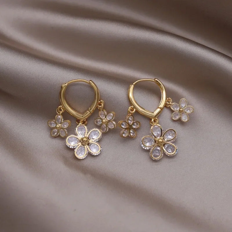 Georgia Bloom Charm Hoops