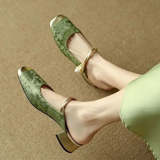 Pearl Bloom Heels