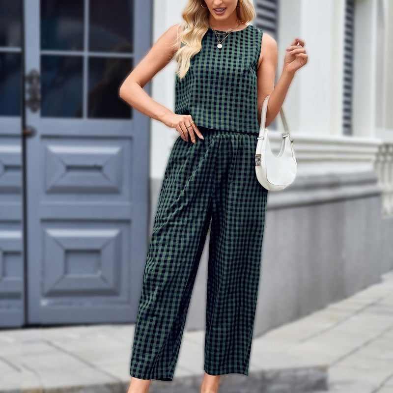 Harper Checked Lounge Set