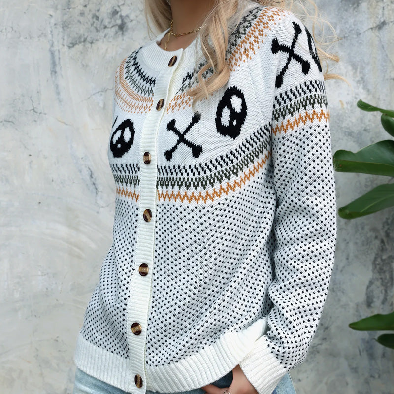 Skull Knit Cardigan