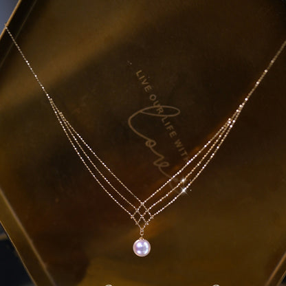 Anna Gold Pearl Set