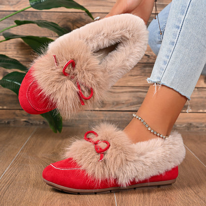 Felicia Fur-Lined Moccassins