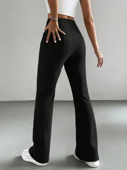 Contour Ribbed Flare Pants