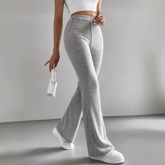 Contour Ribbed Flare Pants