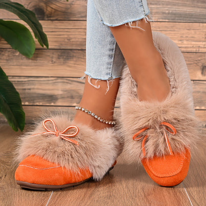 Felicia Fur-Lined Moccassins