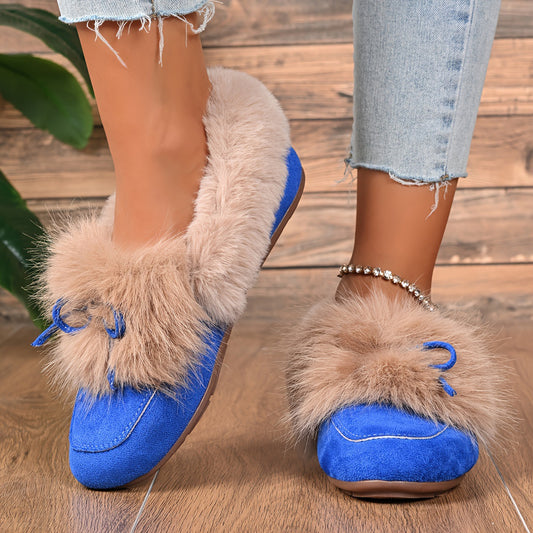 Felicia Fur-Lined Moccassins