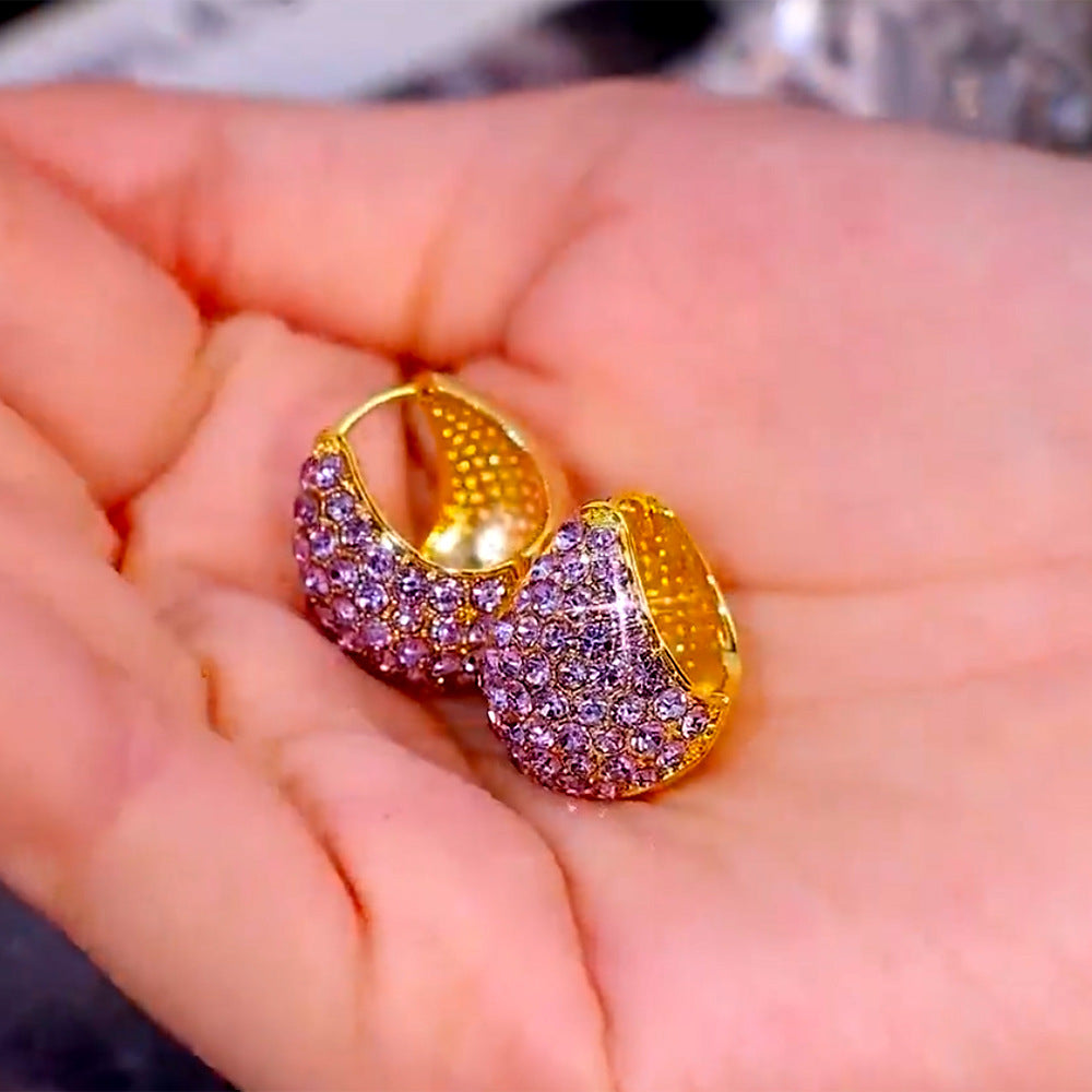 Amelia Hart Crystal Dome Earrings