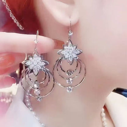 Amber Crystal Hoops