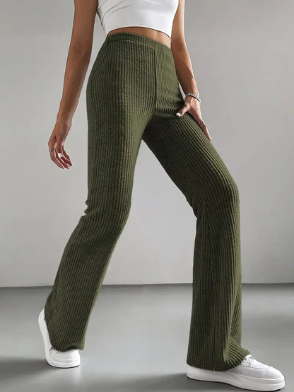 Contour Ribbed Flare Pants