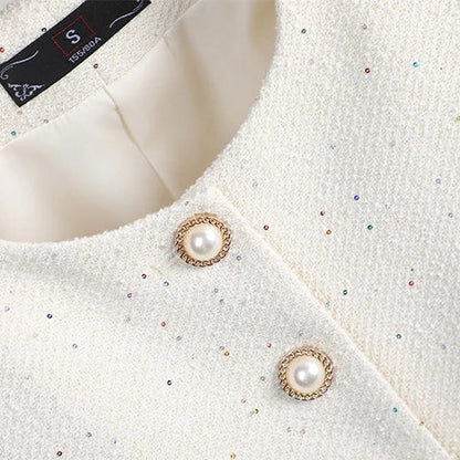 Valeria Pearl Button Blazer