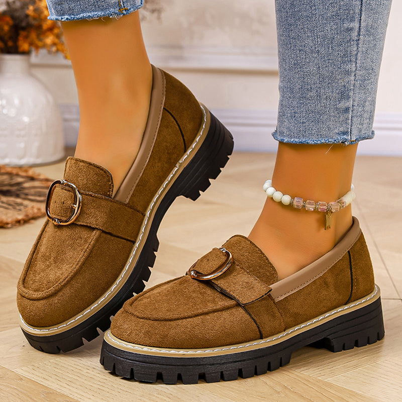 Monarch Suede Buckle Loafers