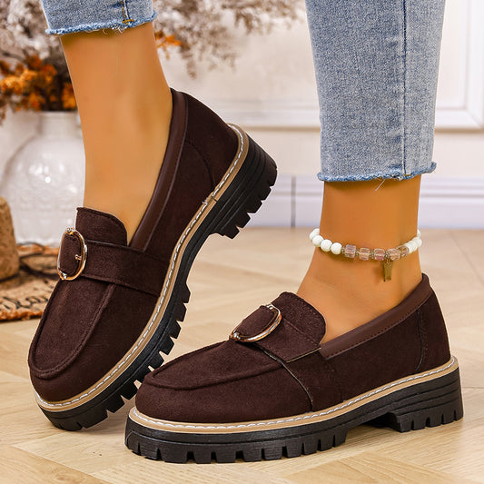 Monarch Suede Buckle Loafers