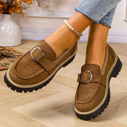 Monarch Suede Buckle Loafers