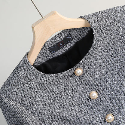 Valeria Pearl Button Blazer