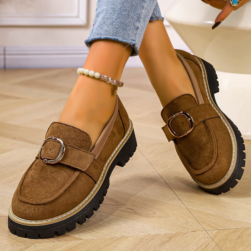 Monarch Suede Buckle Loafers