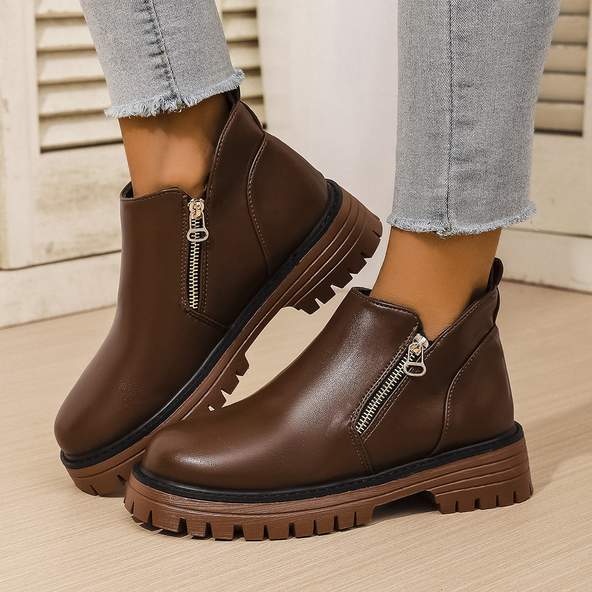 Harper Zip Ankle Boots