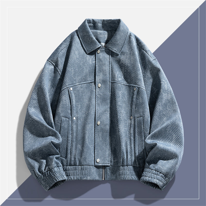 Gridline Denim Jacket