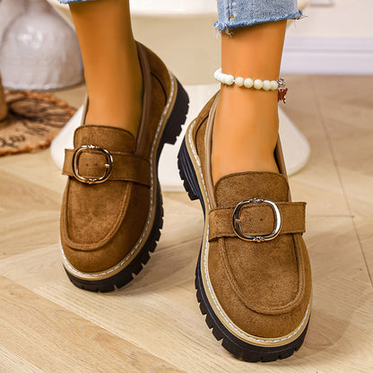 Monarch Suede Buckle Loafers