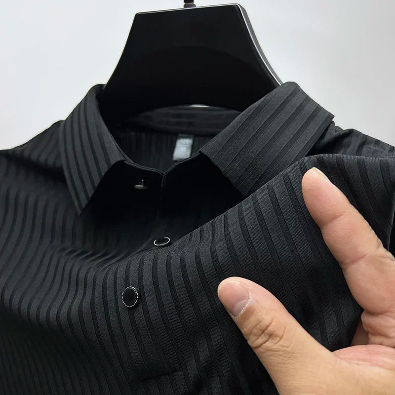 ENZO SILK POLO SHIRT