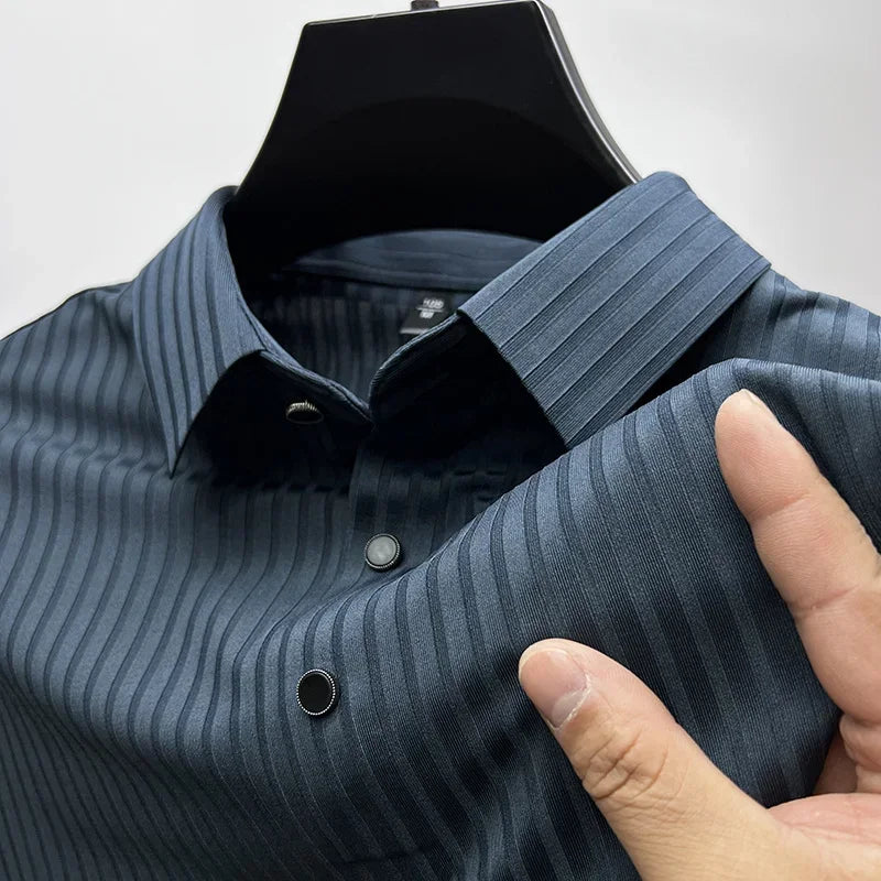 ENZO SILK POLO SHIRT