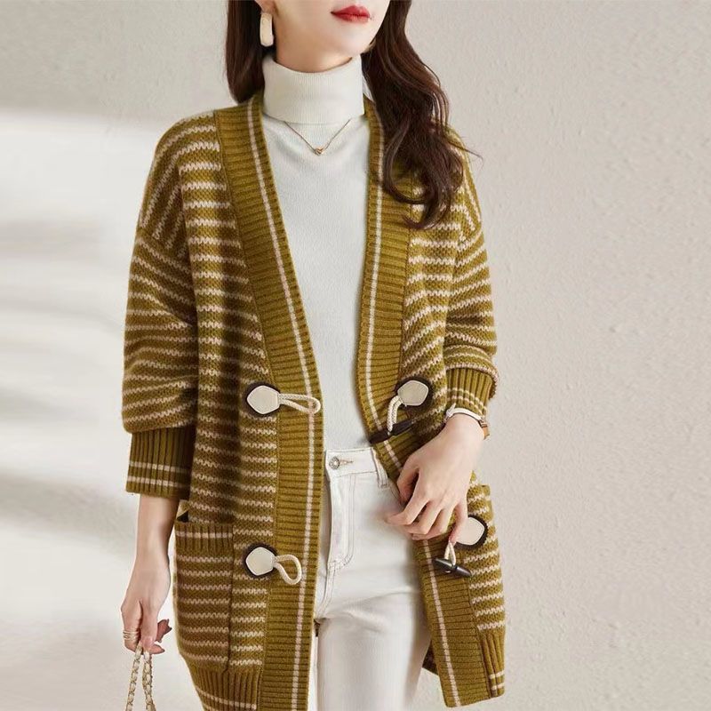 Amelia Striped Knit Cardigan