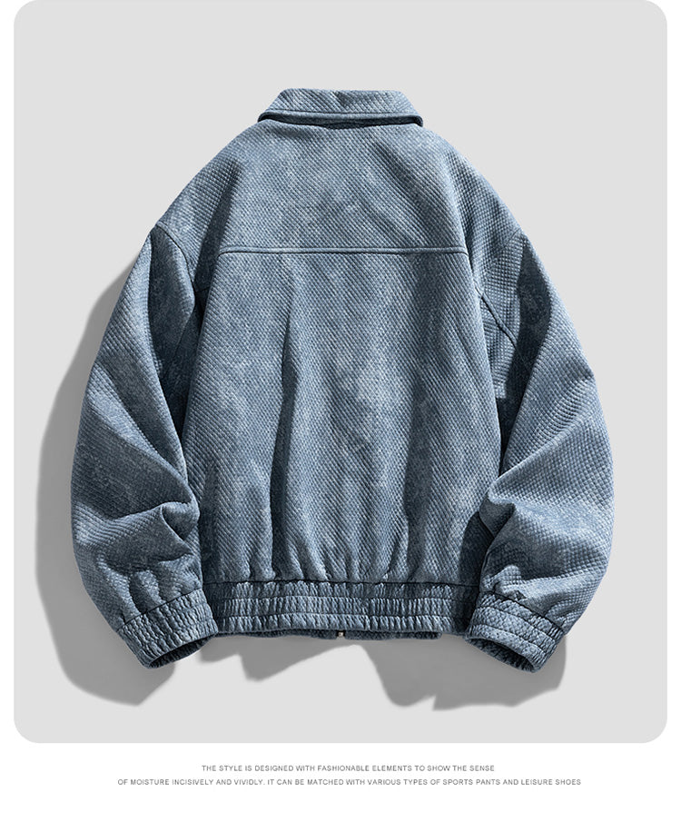 Gridline Denim Jacket