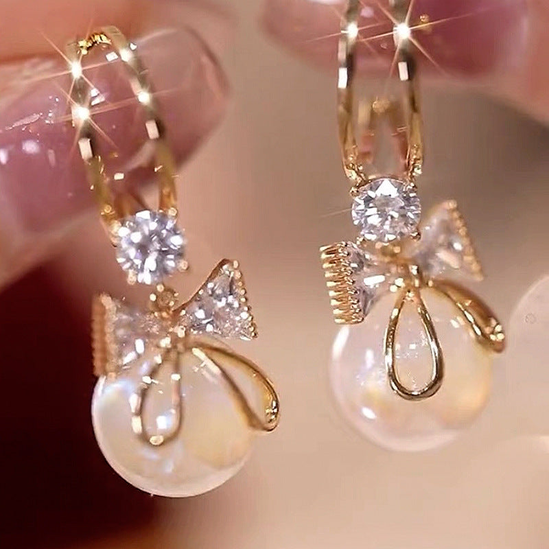 Belle Bow Drop Earrings