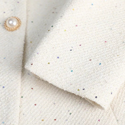 Valeria Pearl Button Blazer