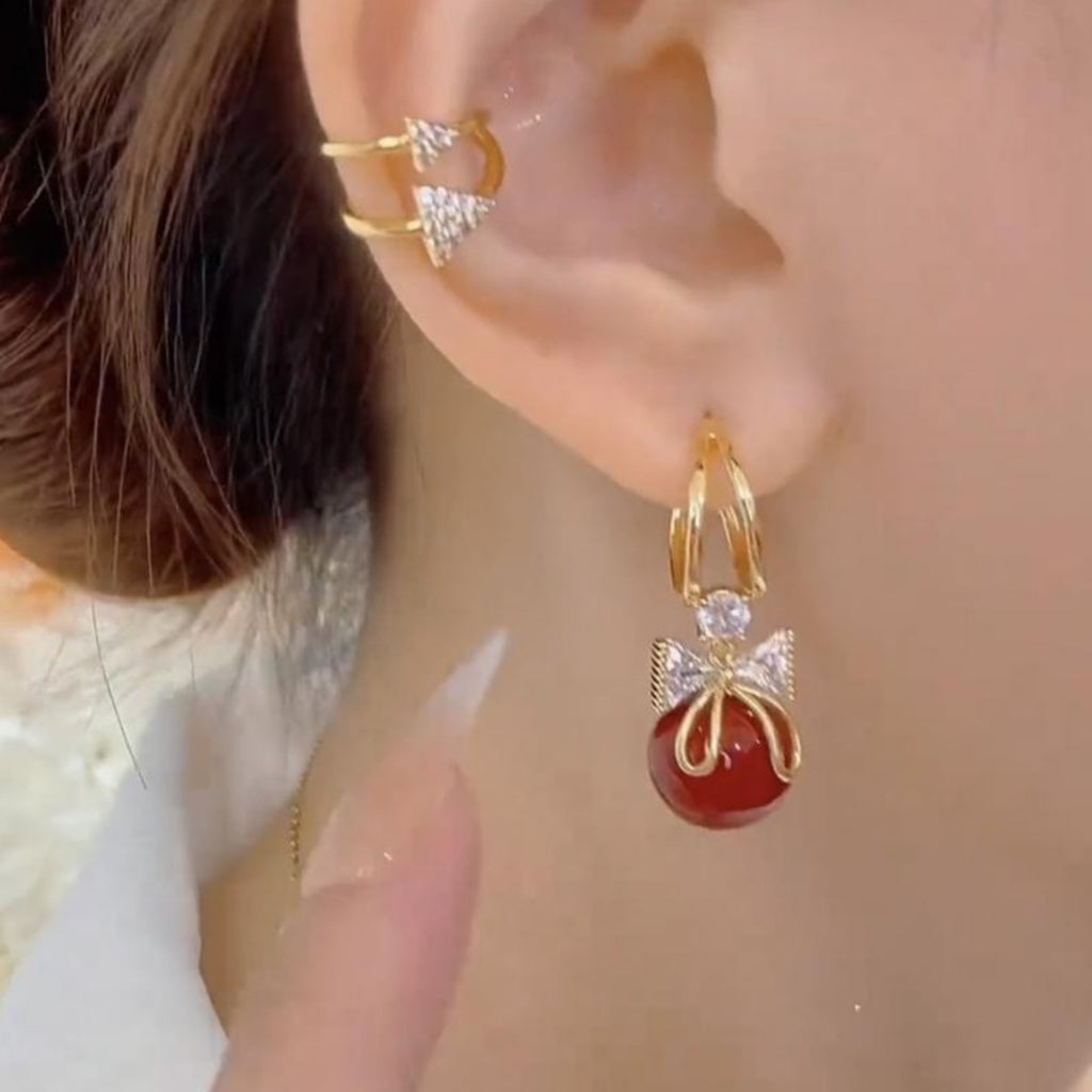 Belle Bow Drop Earrings