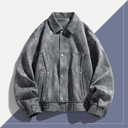 Gridline Denim Jacket